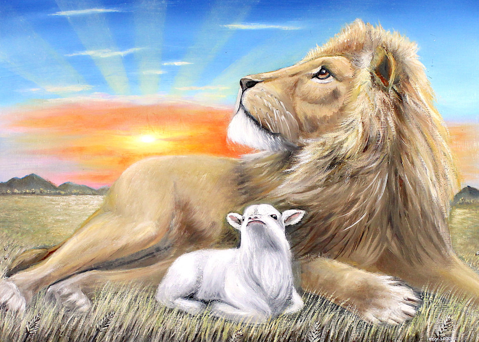 The Lion And The Lamb Art | errymilart