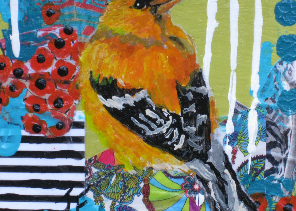 Print Of "Goldfinch In Orange" Art | Jennifer Ferris