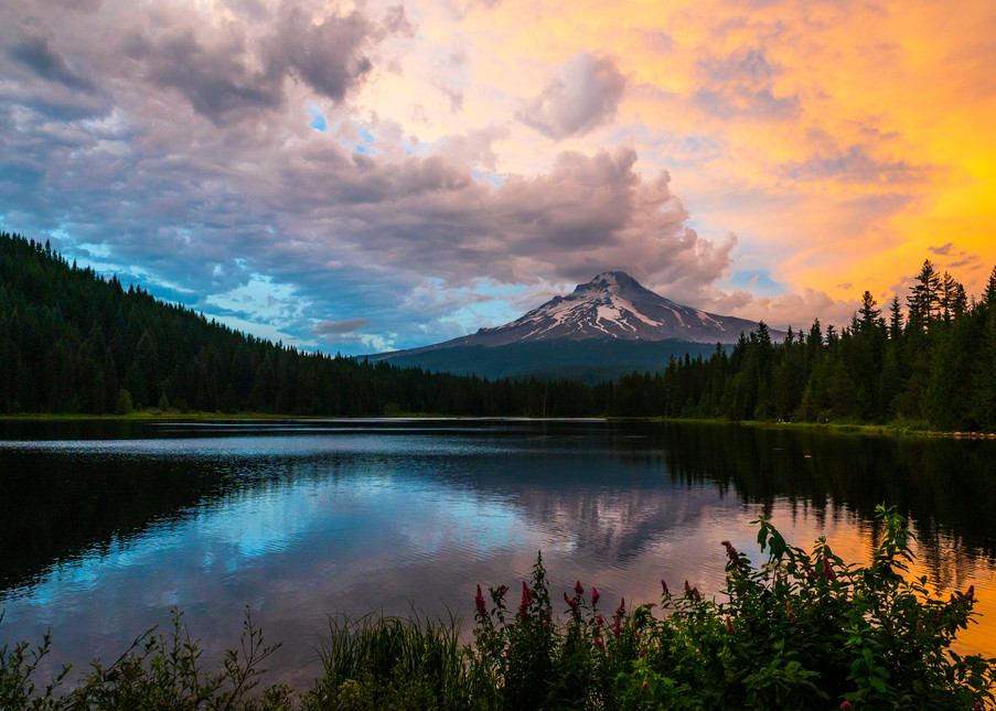 Fire Sky Mt Hood Photography Art | Call of the Mountains Photography