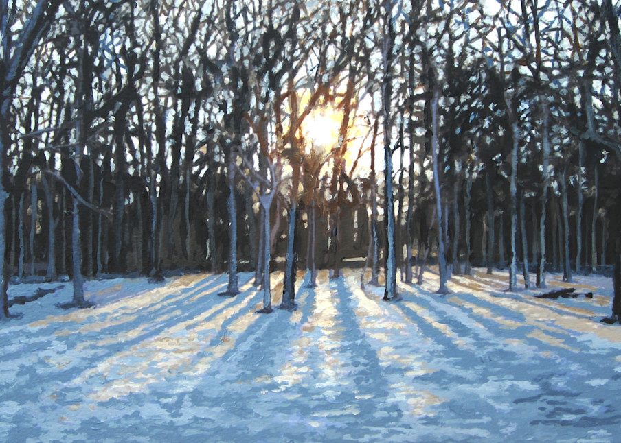 Sunrise With Snow And Trees   2016 Art | Logan Rogers