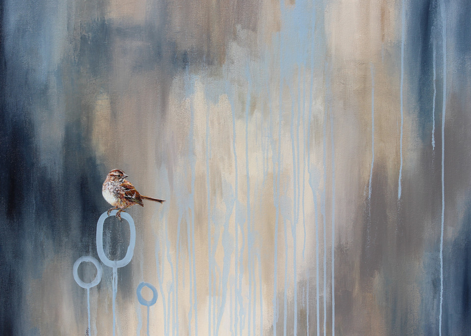 Print Of "White Sparrow" Art | Jennifer Ferris