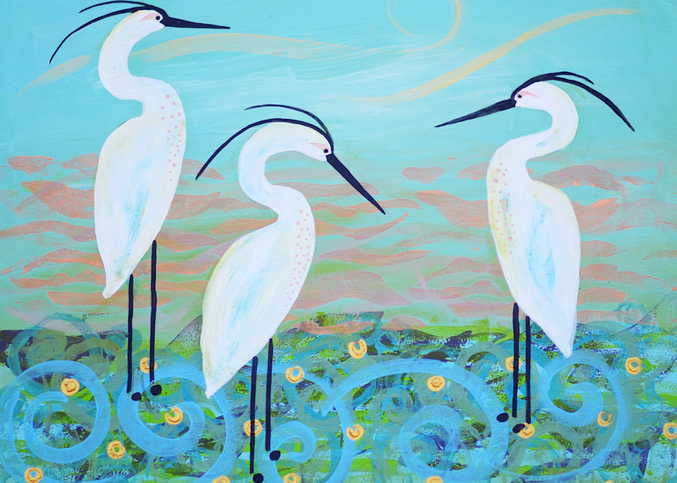 You Heron What's Going On? Art | Cathy Bader Mills Fine Arts