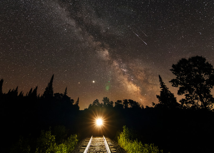 Milky Way Train 3 Shooting Stars Photography Art | Kurt Gardner Photography Gallery