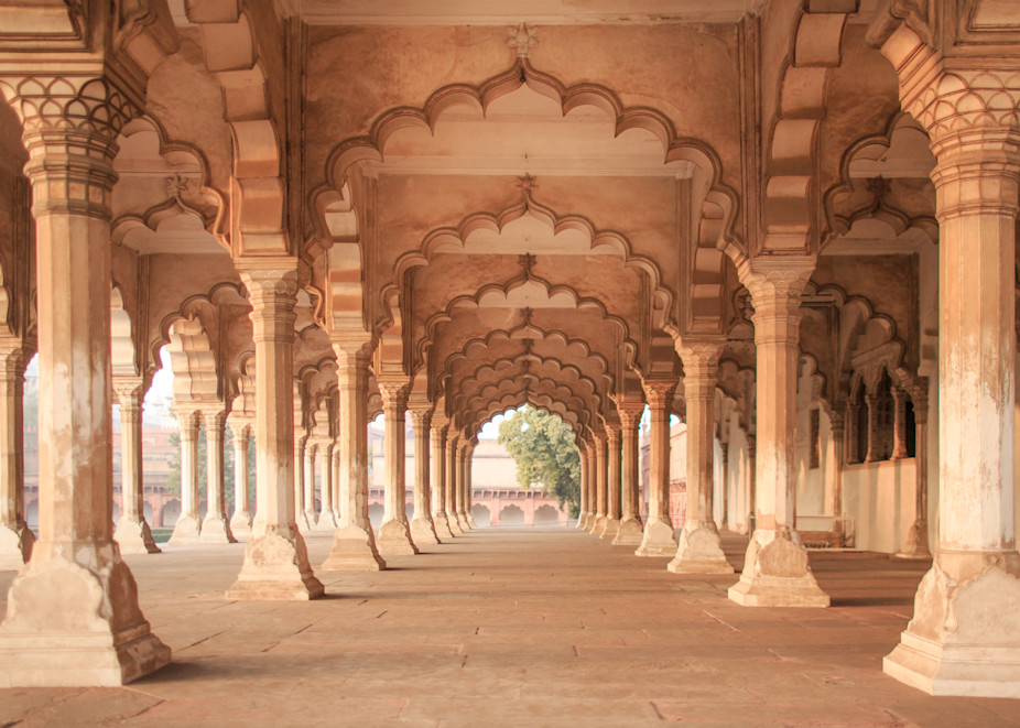 Agra Fort Columns Photography Art | Melani Lust Photography