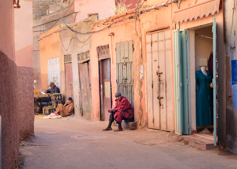 street scene Medina Morocco
