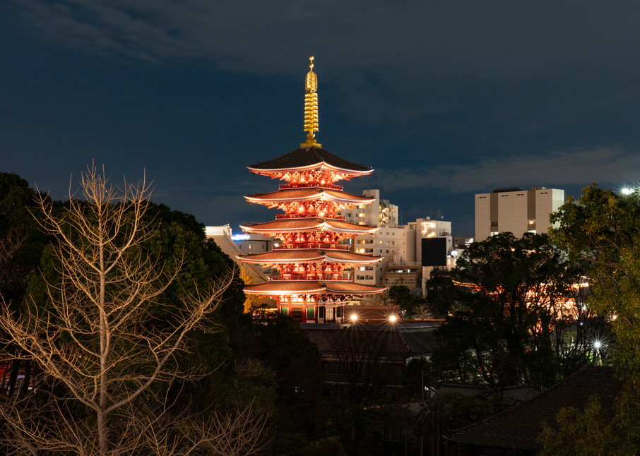 Sensoji Temple At Night Photography Art | Alex Nueschaefer Photography