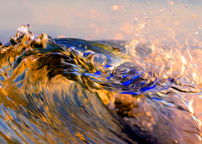 Ocean Wave with Depth and Colorful Movement