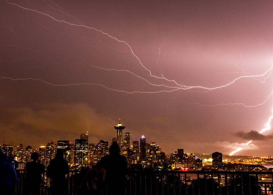 Lightning In Seattle Photography Art | Seattle Digital Photography