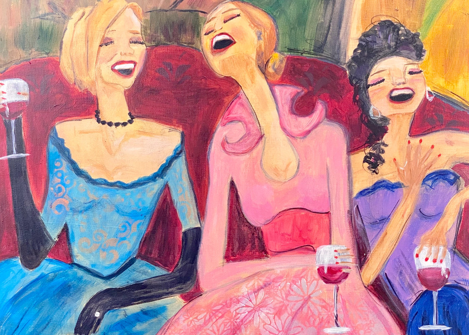 Laughing Ladies Art | HappyHouseArt