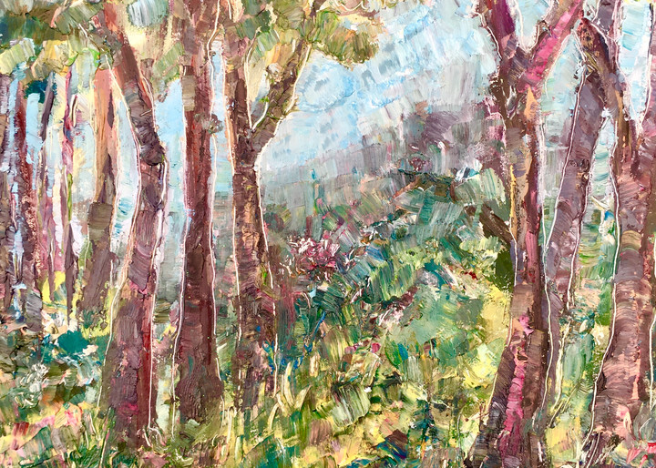 Trees Of Color Art | vibrant art studio, Art by Annette Dion McGowan