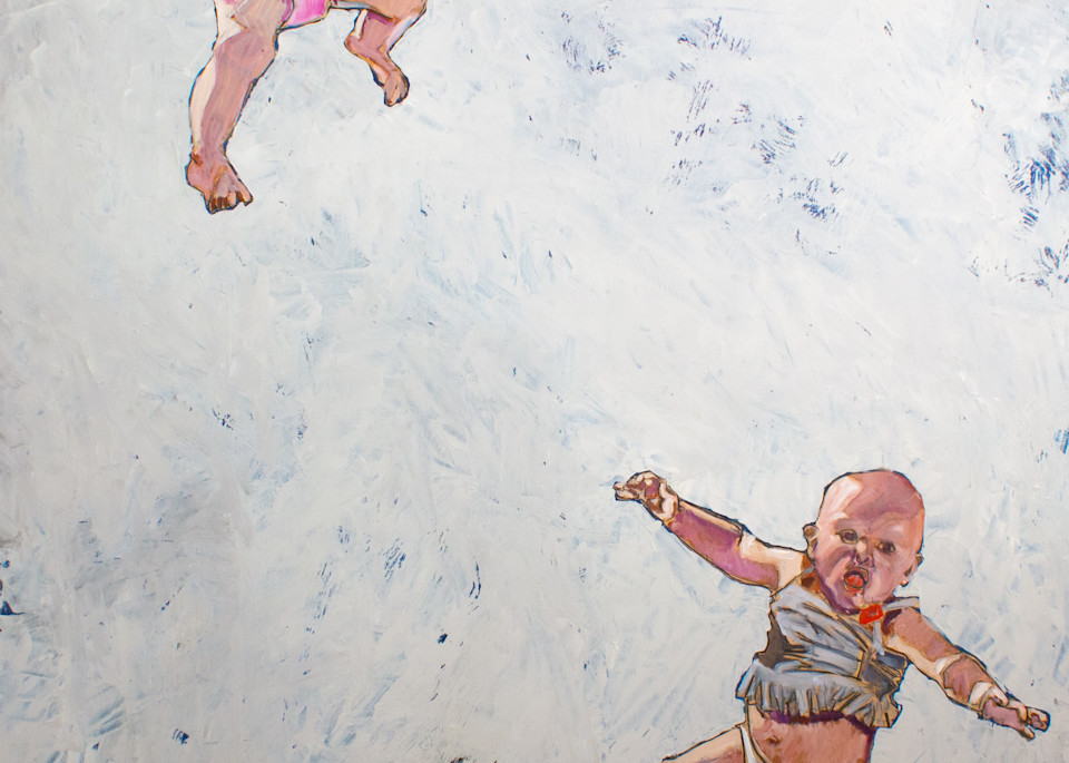 Flying Babies Art | mwarrenstudio