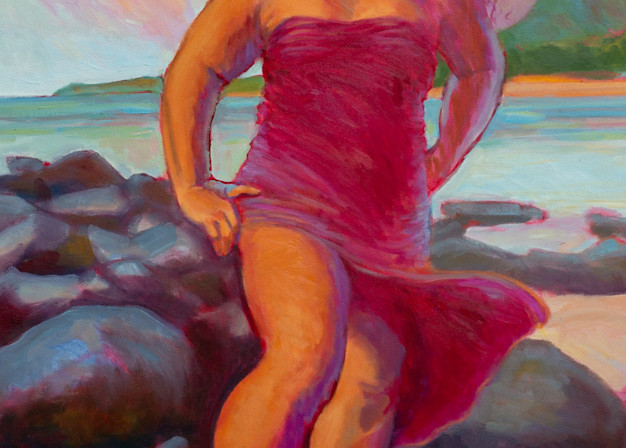 Isa Maria Art Magic - oil painting portraits of Hawaii goddesses and mermaids - Kealia Dawn