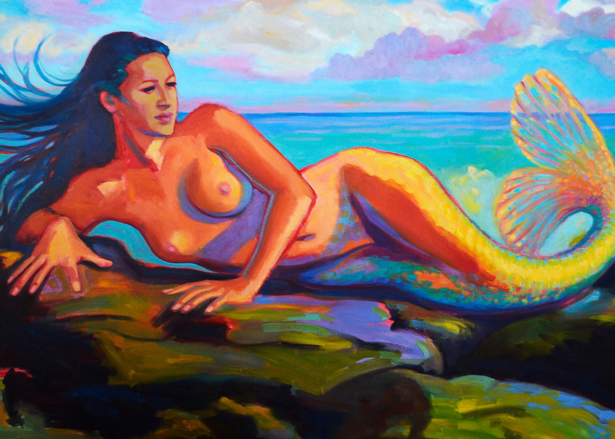 Isa Maria - paintings, prints - mermaids, goddesses - Relaxation Is Enlightenment