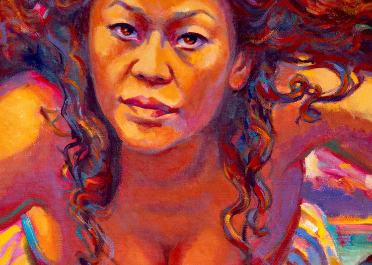 Isa Maria paintings, prints - Hawaii goddess portraits - Pele Ablaze