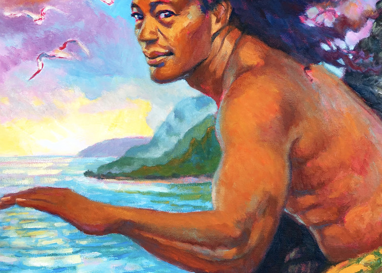 Isa Maria paintings, prints - Kauai, Hawaii god, goddess portraits - Lohiau