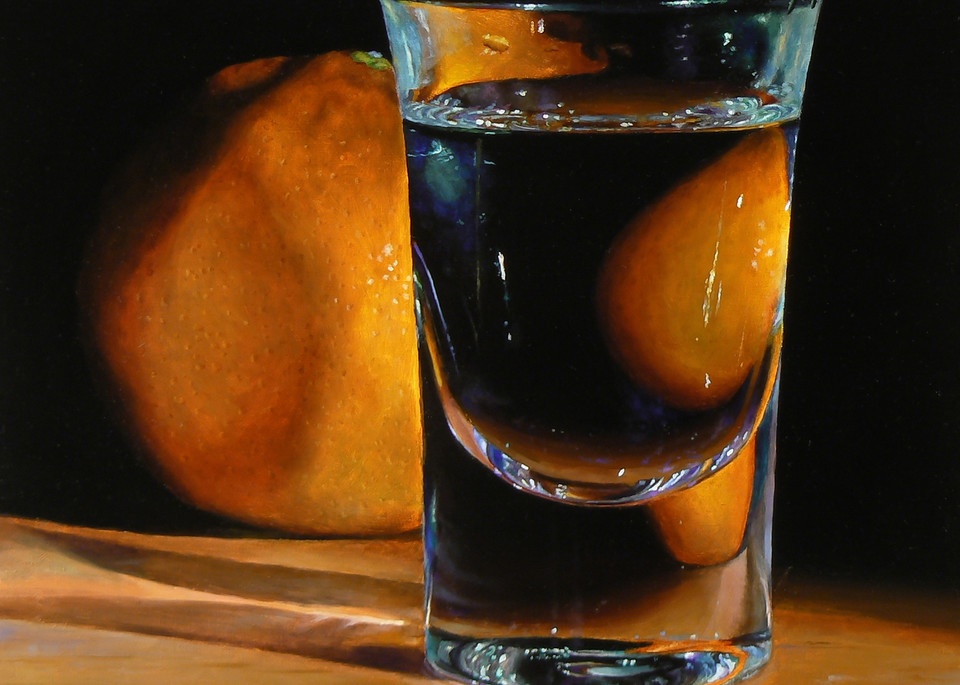 Tangerine And Shotglass Art | Jeff Hayes Fine Arts