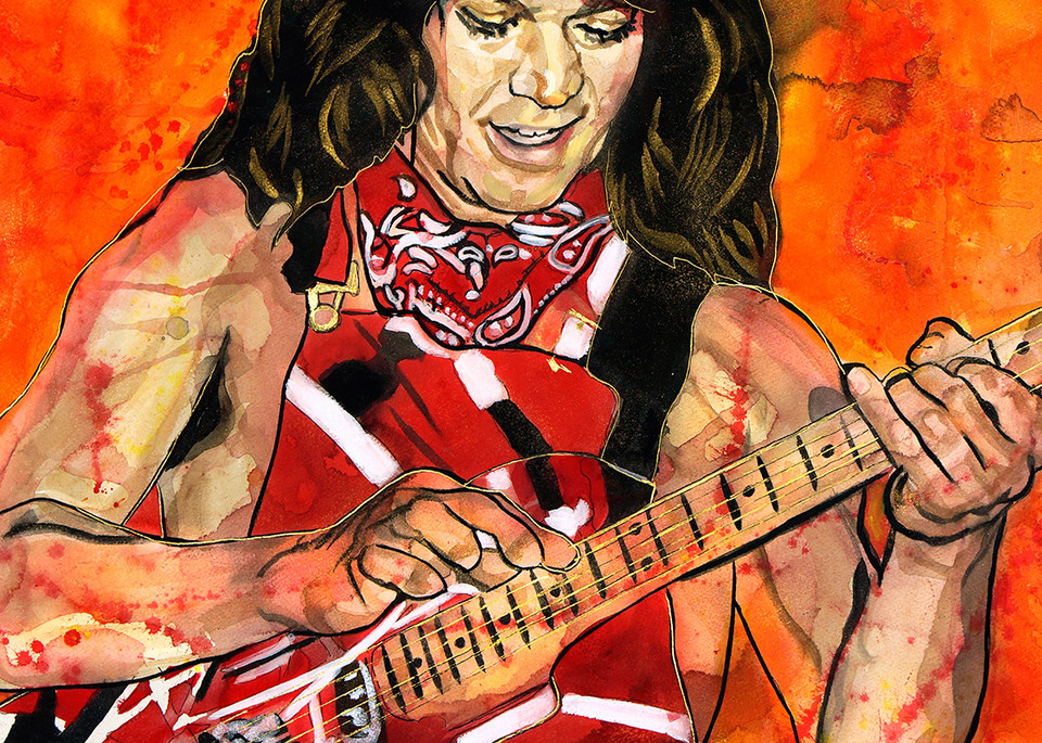 Eddie Van Halen Lf Coaster Art | William K. Stidham - heART Art