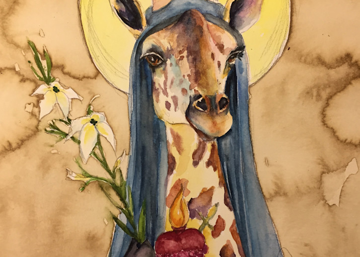Holy Mother Giraffe Gives Her Blessing Art | Christy! Studios