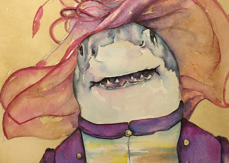 Steampunk Mrs Shark Derby Ready Art | Christy! Studios