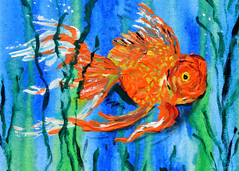Single Goldfish Art | RSchaefer Art