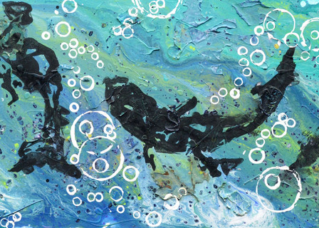 Fish And Bubbles Art | RSchaefer Art