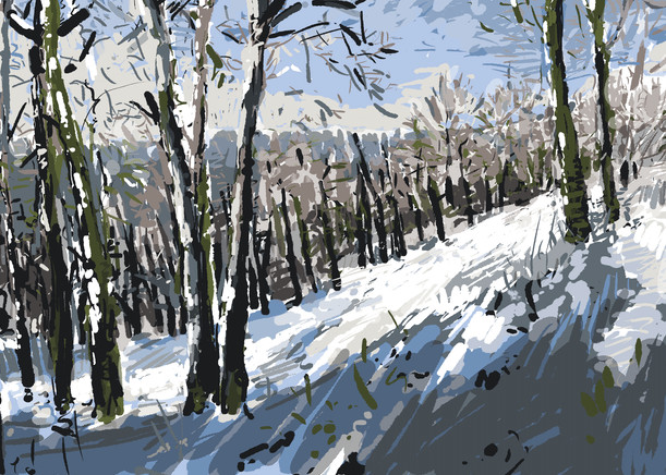 Pine Ridge In Snow Art | Artofandrewdaniel