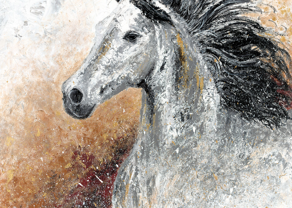 Horse Acrylic Palette Knife Painting