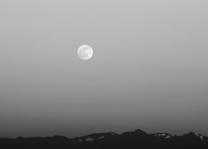 Full Moon Over the Washington Cascades, 2014