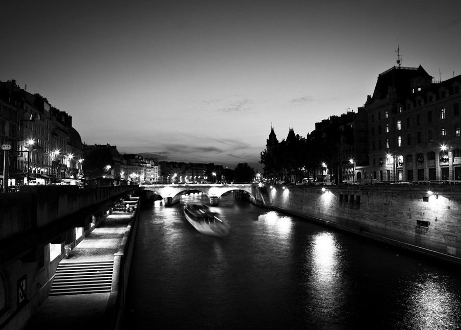 The Seine (Black & White) Photography Art | Jordan-Lee Garbutt