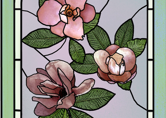 Stained Glass Magnolias Art | Art from the Soul