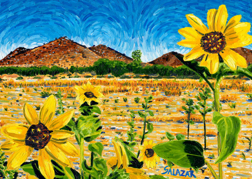Sunflowers In The Desert Art | War'Hous Visual Art Studio