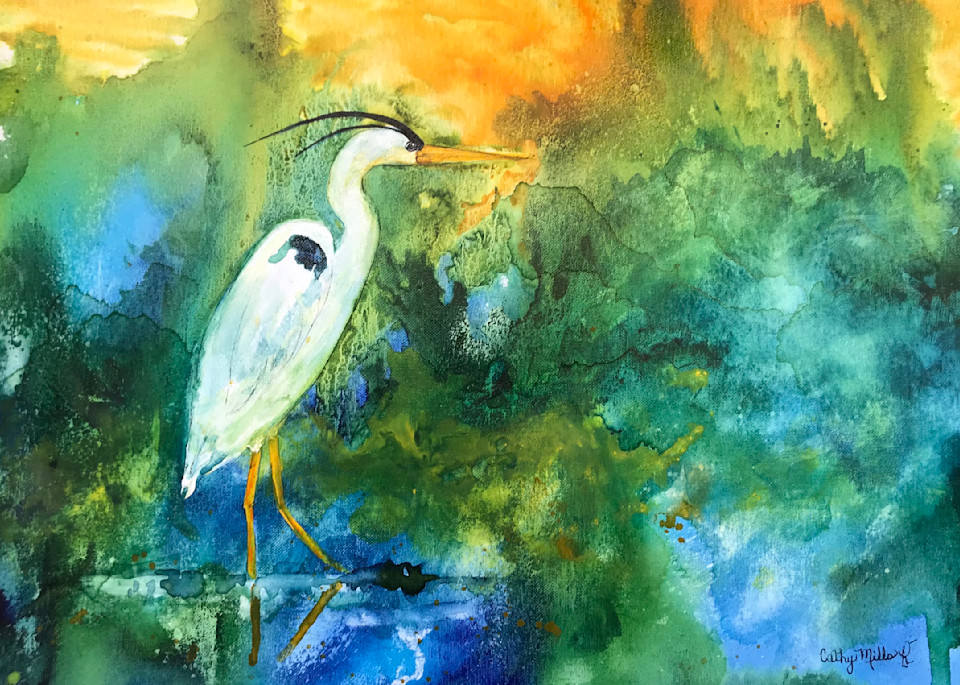 Sounds Of The Evening Art | Cathy Bader Mills Fine Arts