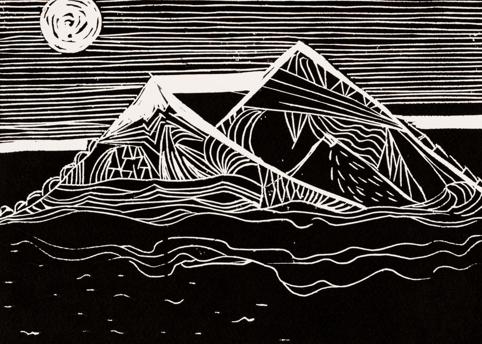 Moon Mountain Black Art | Jora Nelstein