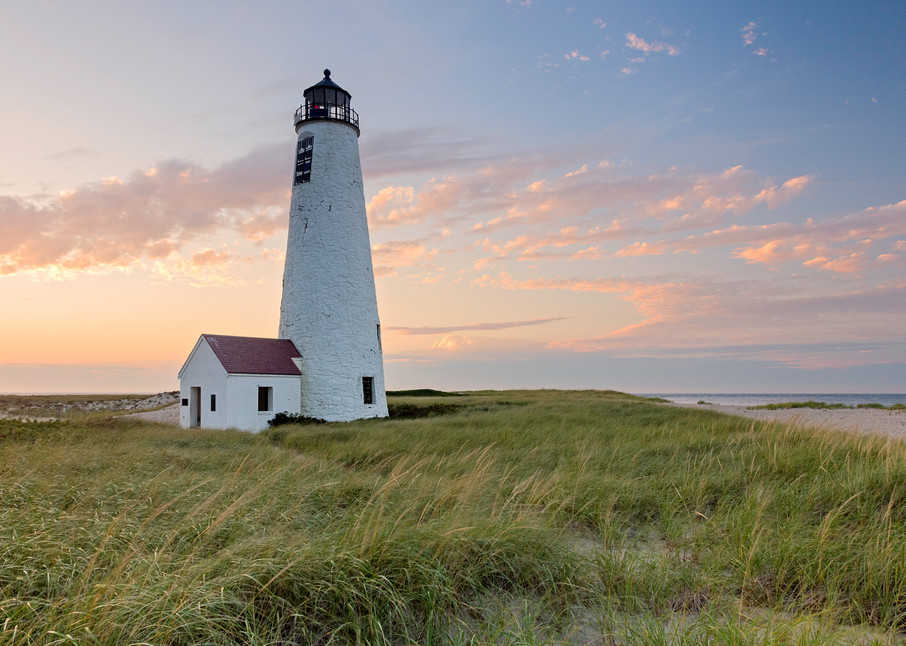 Great Point Lighthouse Nantucket Sunset Photography Art | Katherine Gendreau Photography