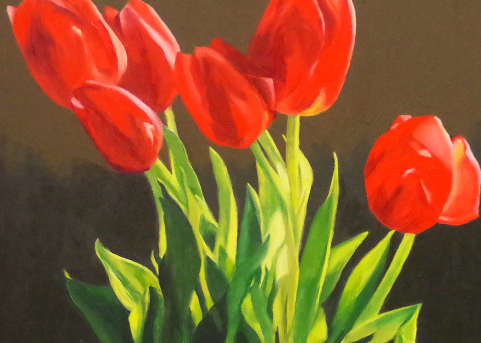 Bright Red Tulips Art | Helen Vaughn Fine Art