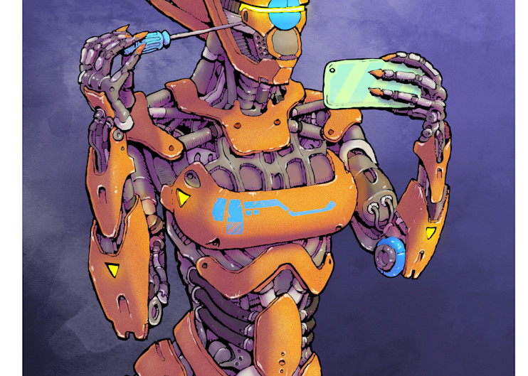 Selfiebot with screwdriver 