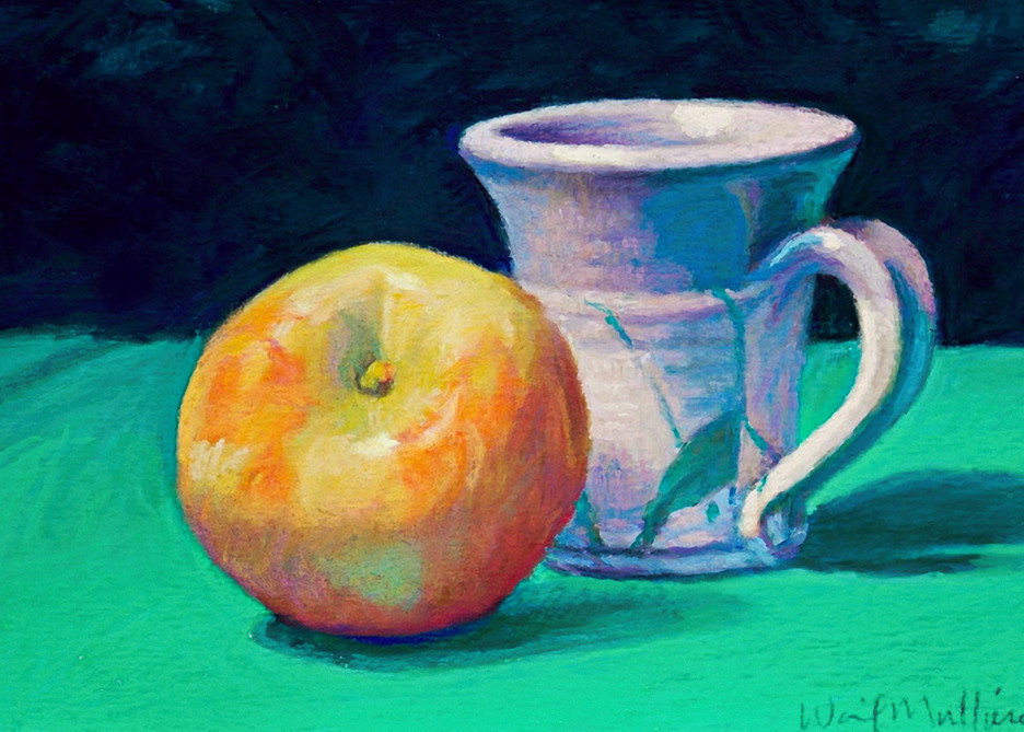 Apple And Cup  Art | Waif Mullins Art