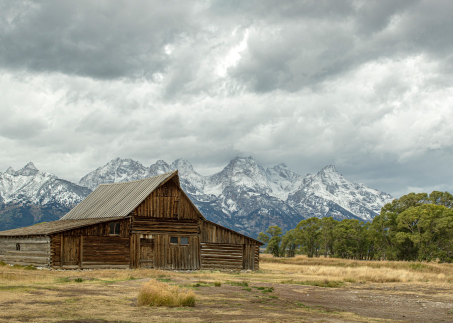 Cabin In The Grass With Rocky Mountains Yellowstone 5278 Photography Art | Nicki Geigert, Photographer
