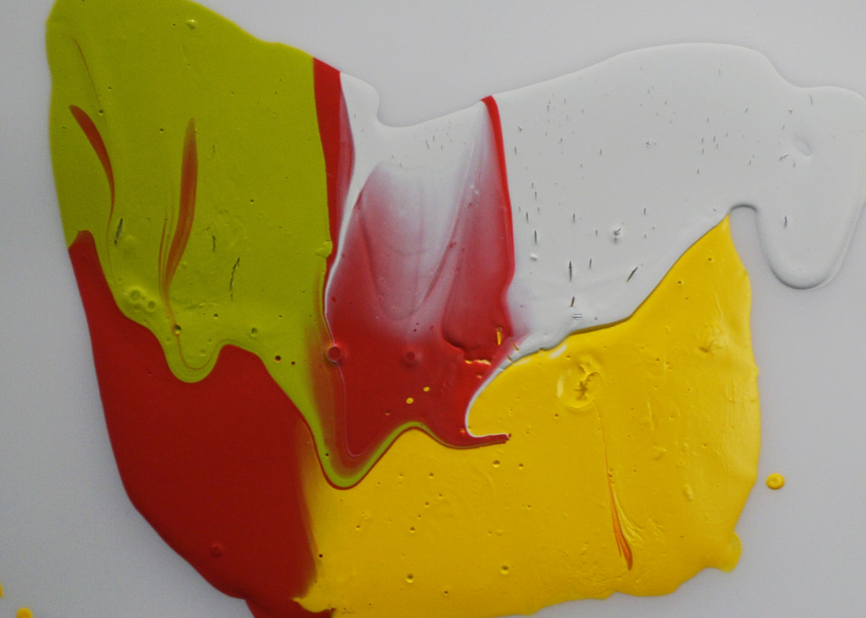 Abstract In Red, Yellow And Green Art | Maciek Peter Kozlowski Art