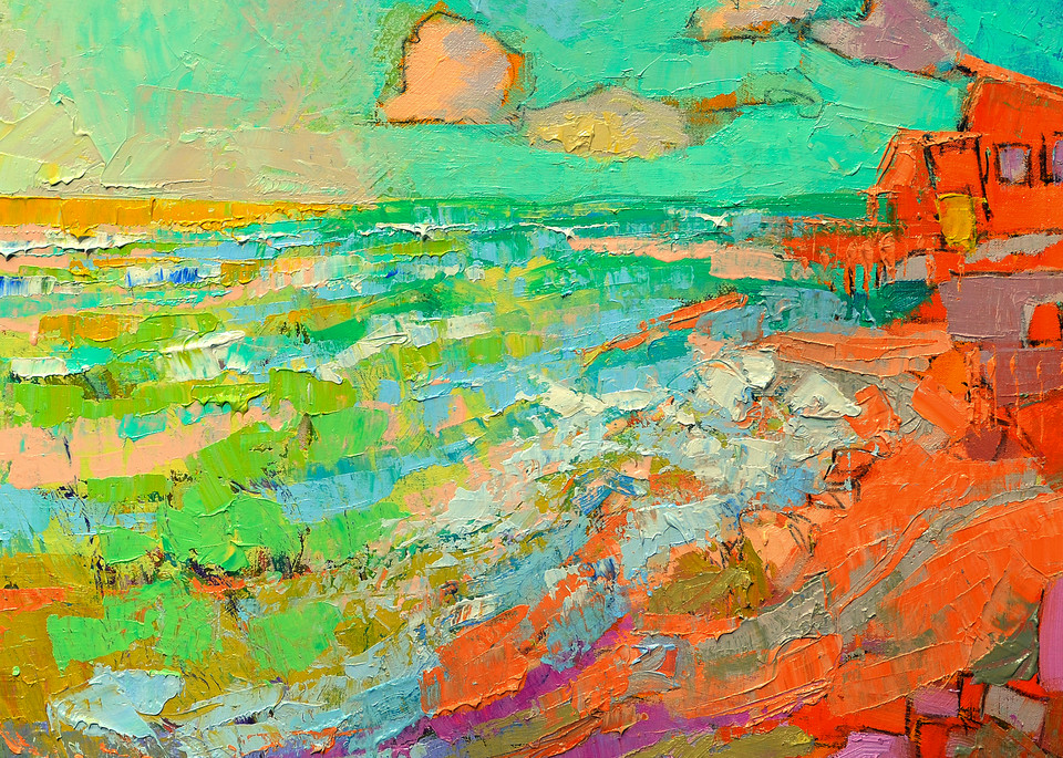 Tropical Beach Painting, Canvas Art Print by Dorothy Fagan