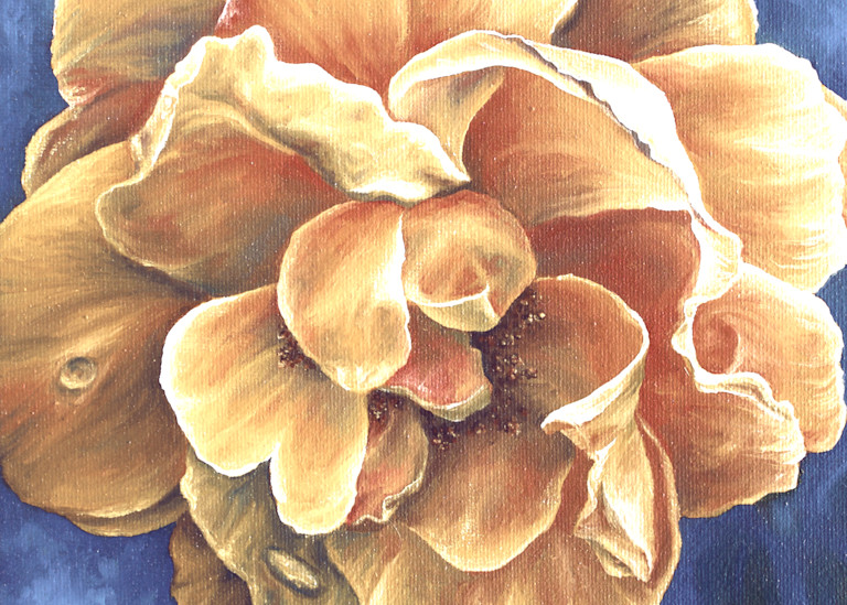 Pale Blooming Gold Print Art | Silver Key Creations