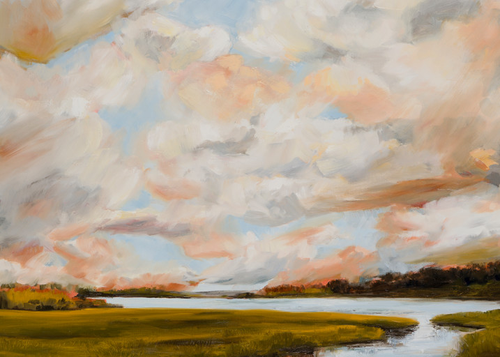 Giclee Print Clouds over the Marsh by April Moffatt
