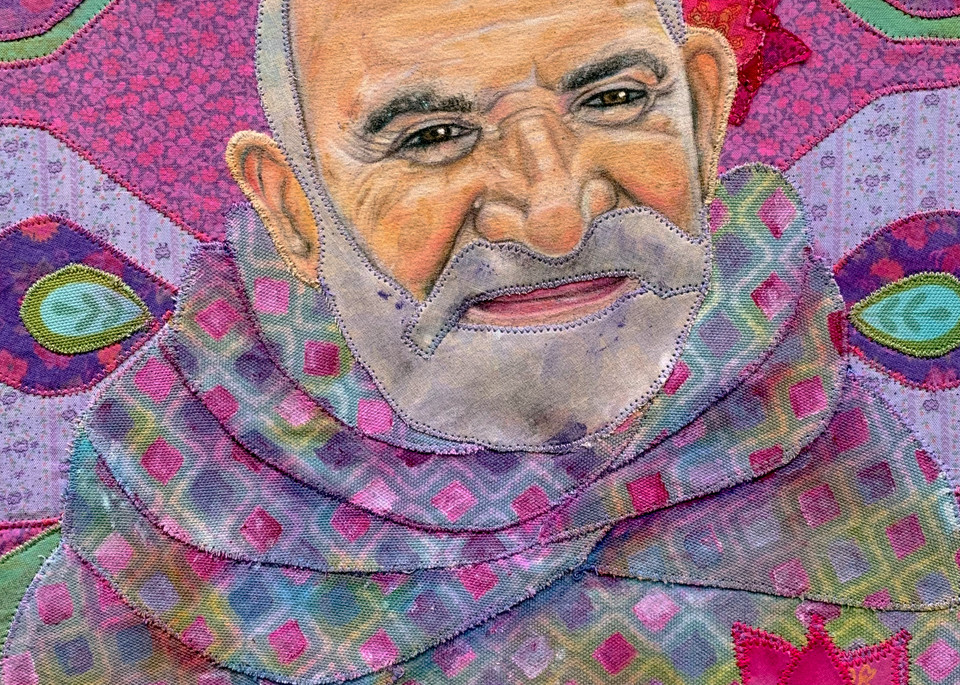 Baba Neem Karoli Fabric Portrait