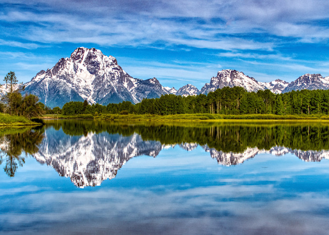 Nice reflection at Oxbow Bend in Grand Teton National Park.