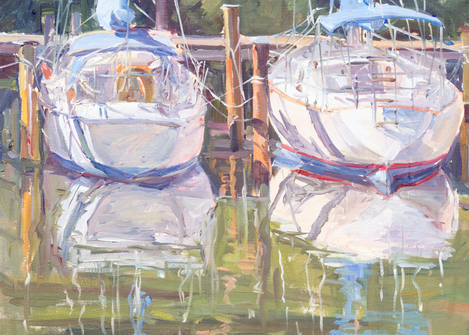 Bow In, painted on location in Solomons Maryland at the Spring Cove Marina.