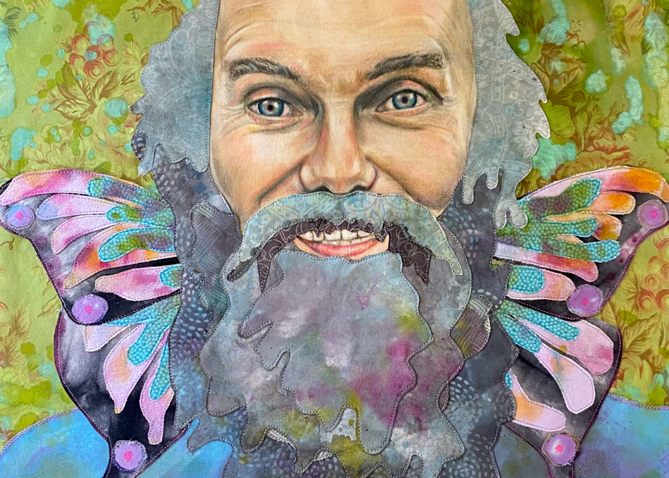 Ram Dass with butterfly