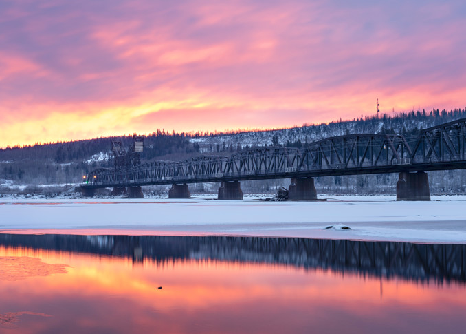 CN Train Bridge at Sunrise | Terrill Bodner Photographic Art