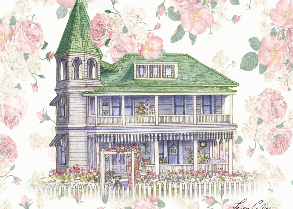 Victorian Rose Home Collage Art | Leisa Collins Art