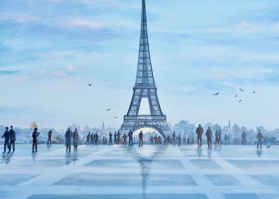 Rainy Day At Eiffel Tower Art | Leisa Collins Art