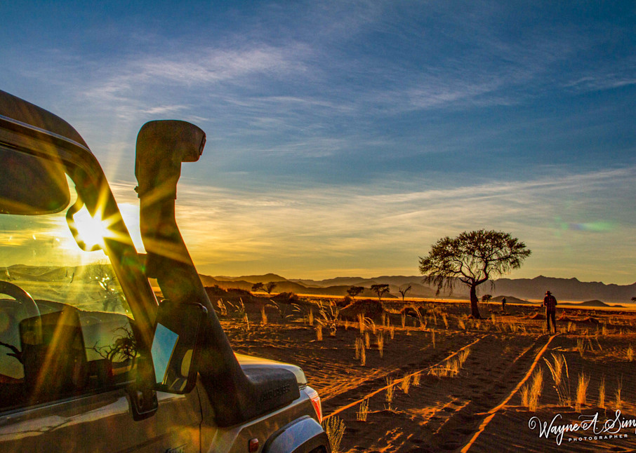 Namibia Sunset Starburst Photography Art | waynesimpson